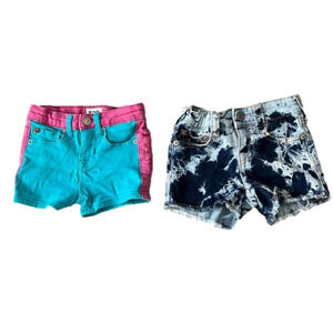 TRUE RELIGION & HUDSON Bundle Of Designer Toddler Jean Shorts 2T